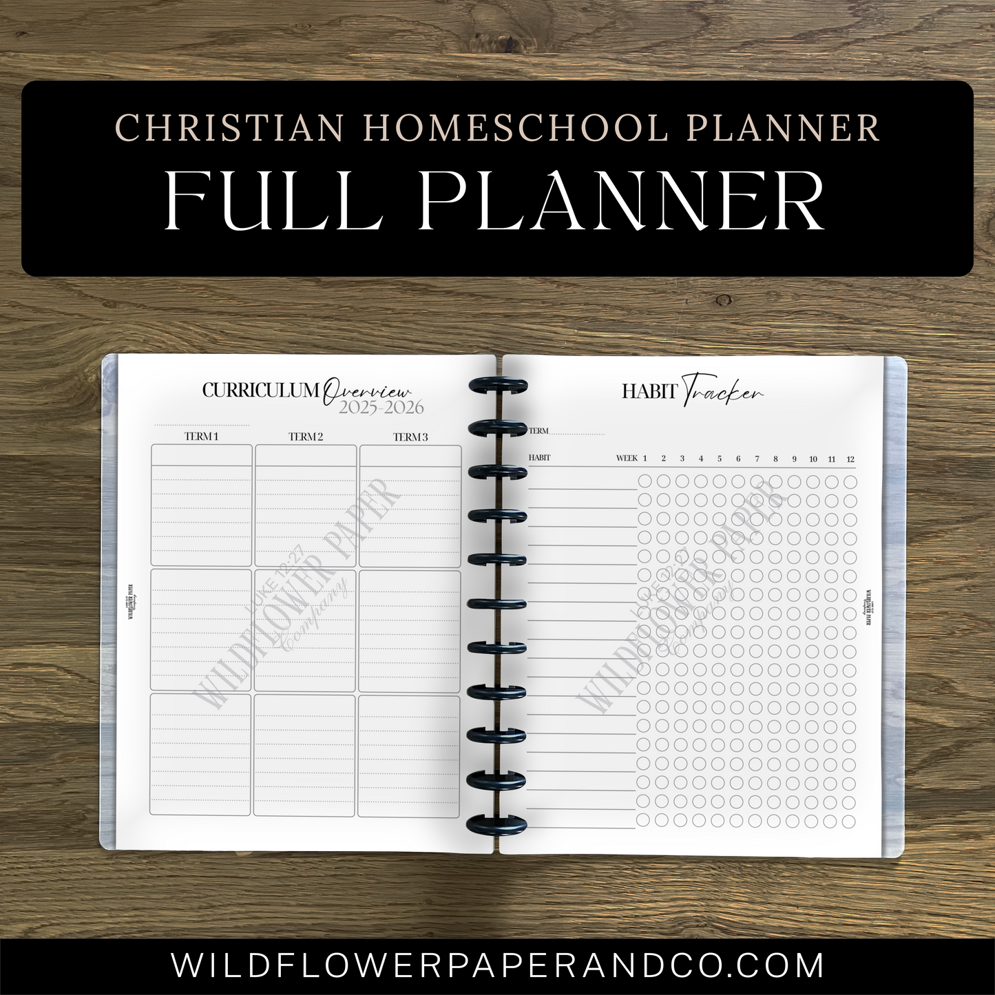 Christian Homeschool Planner (Letter Sized)