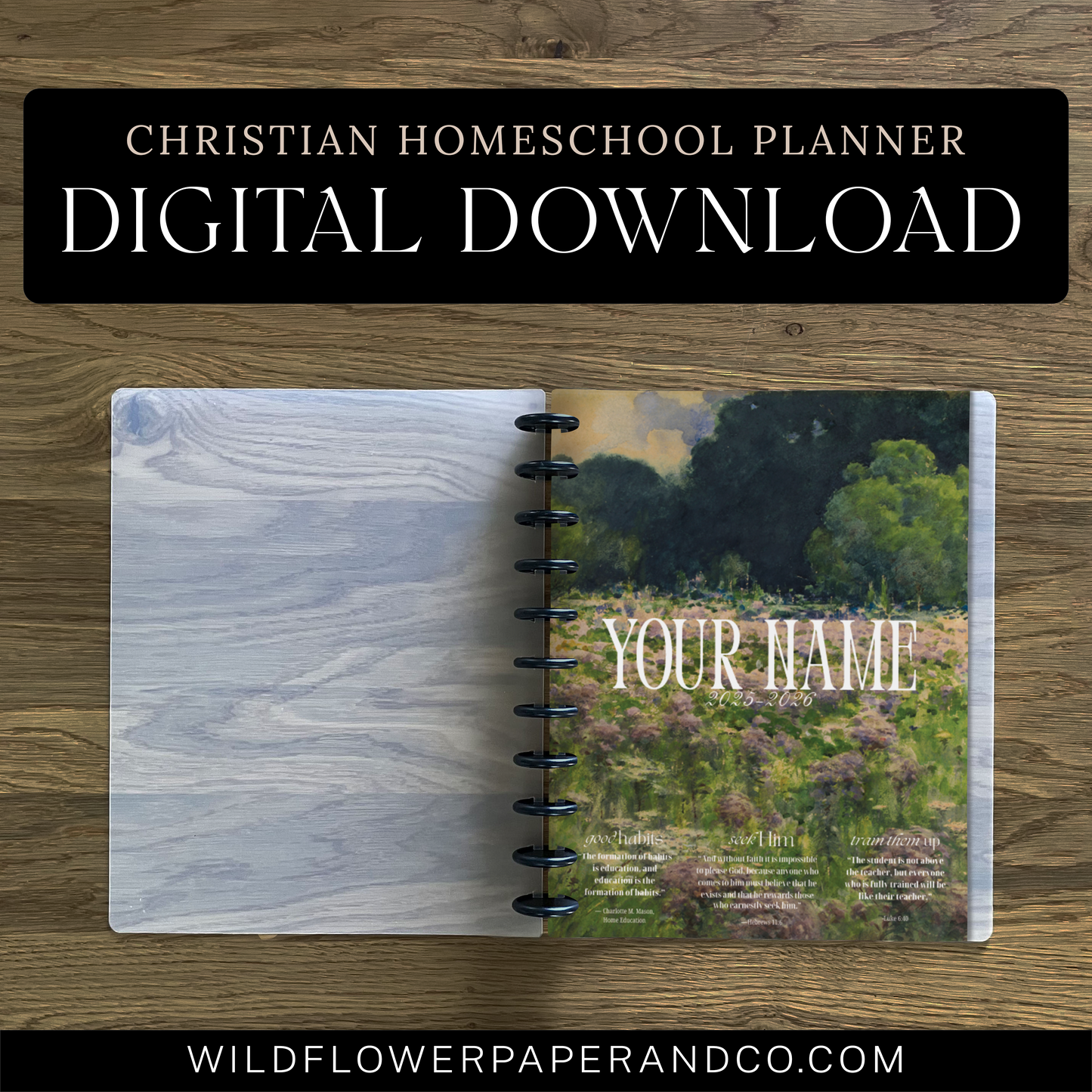 Christian Homeschool Planner (Digital File Only)