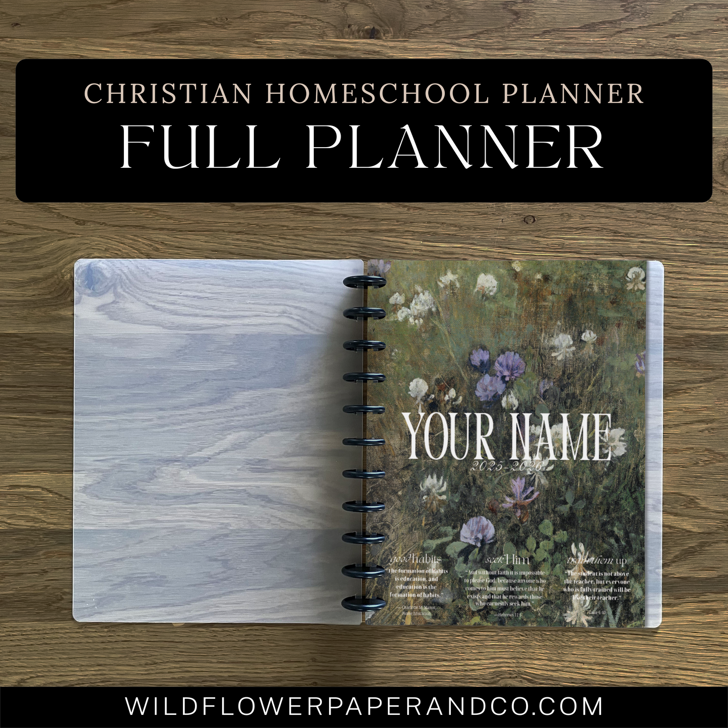 Christian Homeschool Planner (Letter Sized)