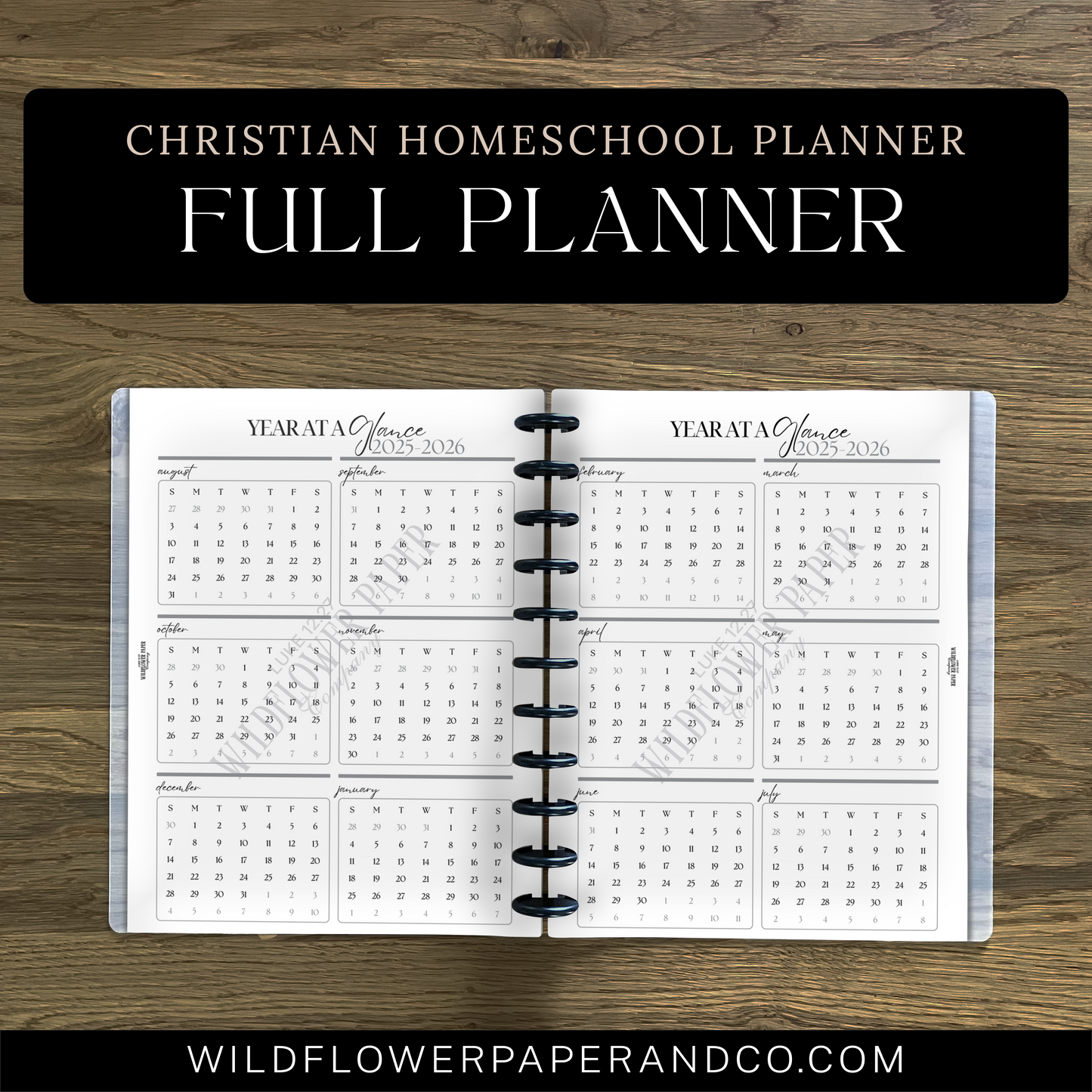 Christian Homeschool Planner (Letter Sized)