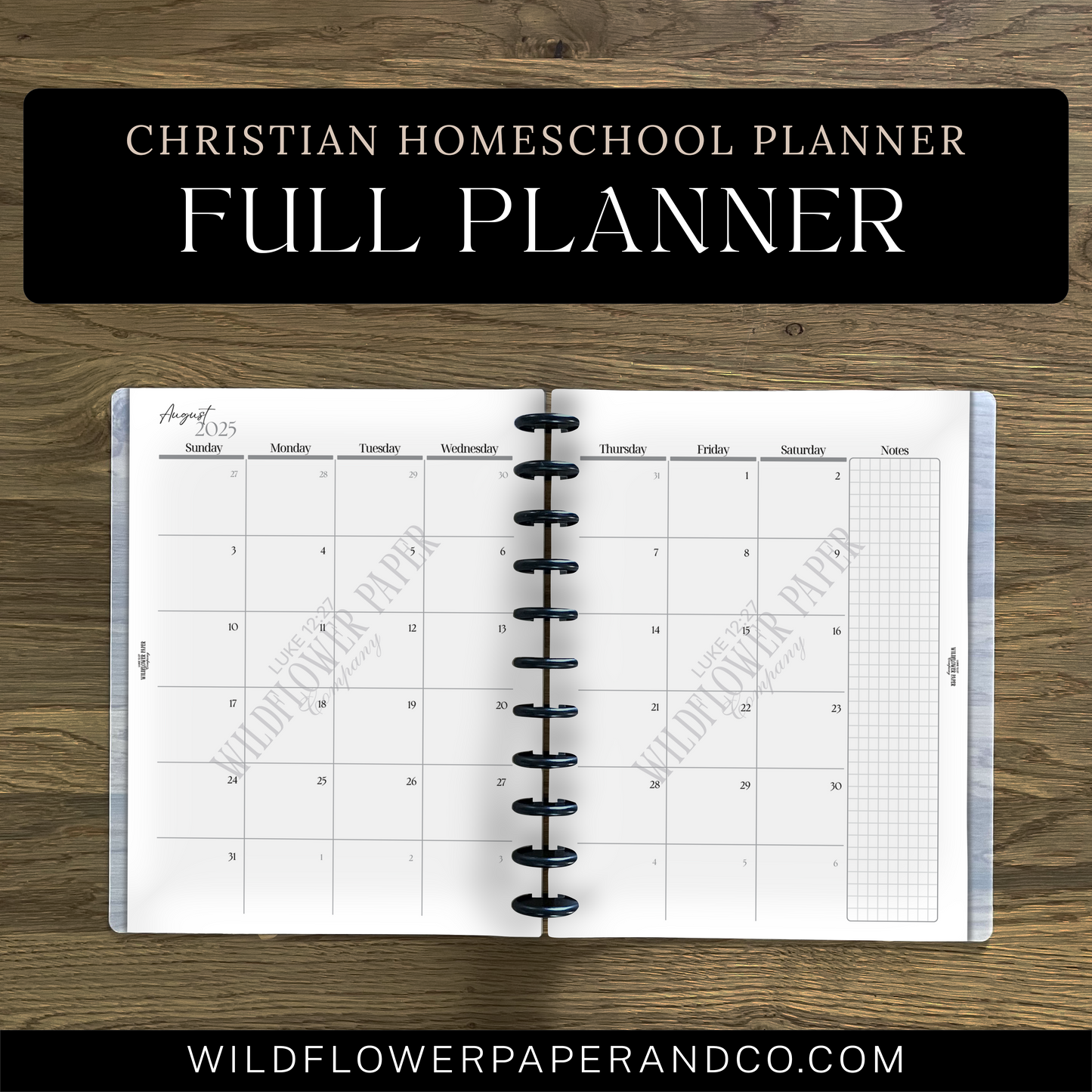 Christian Homeschool Planner (Letter Sized)