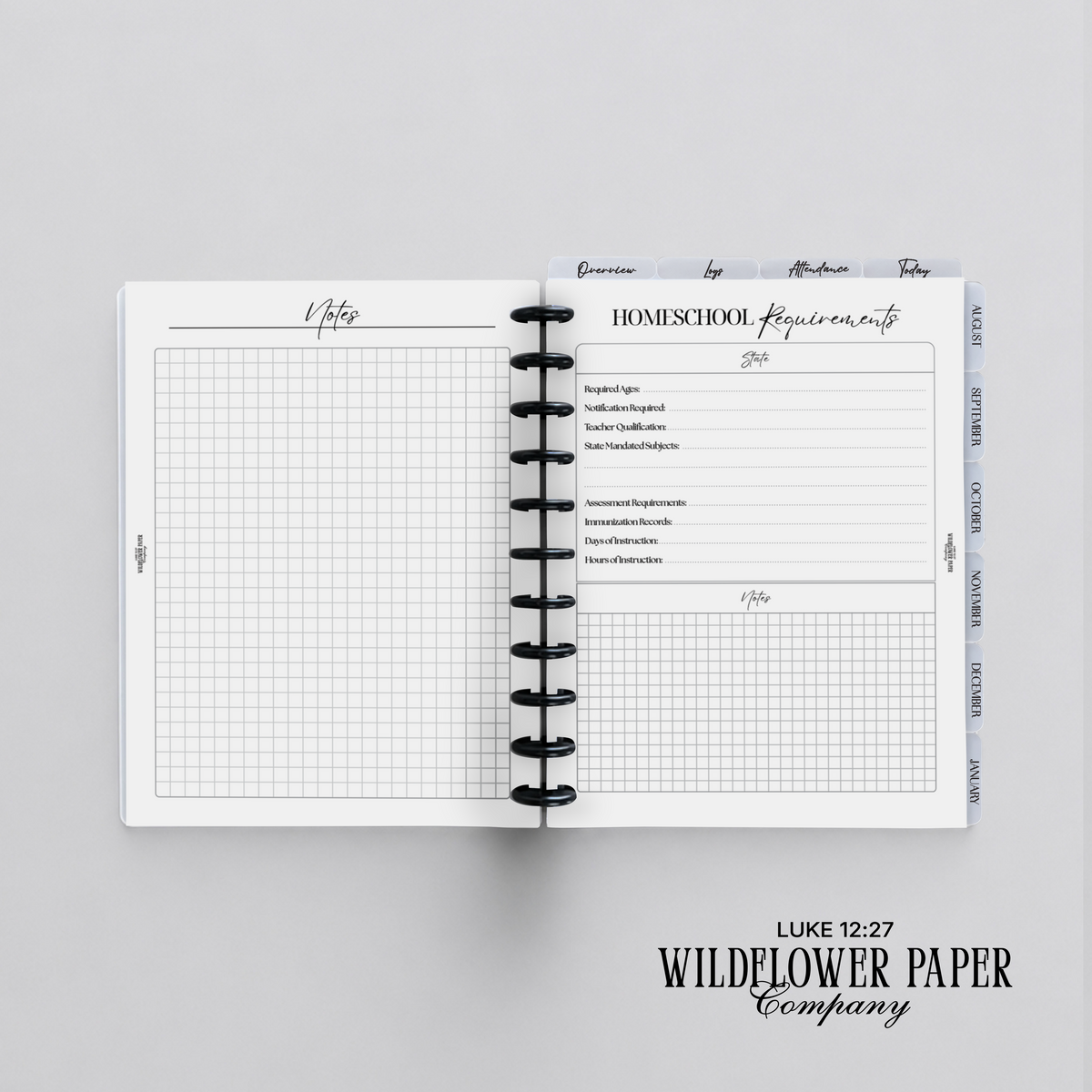 Christian Homeschool Planner (Digital File Only)