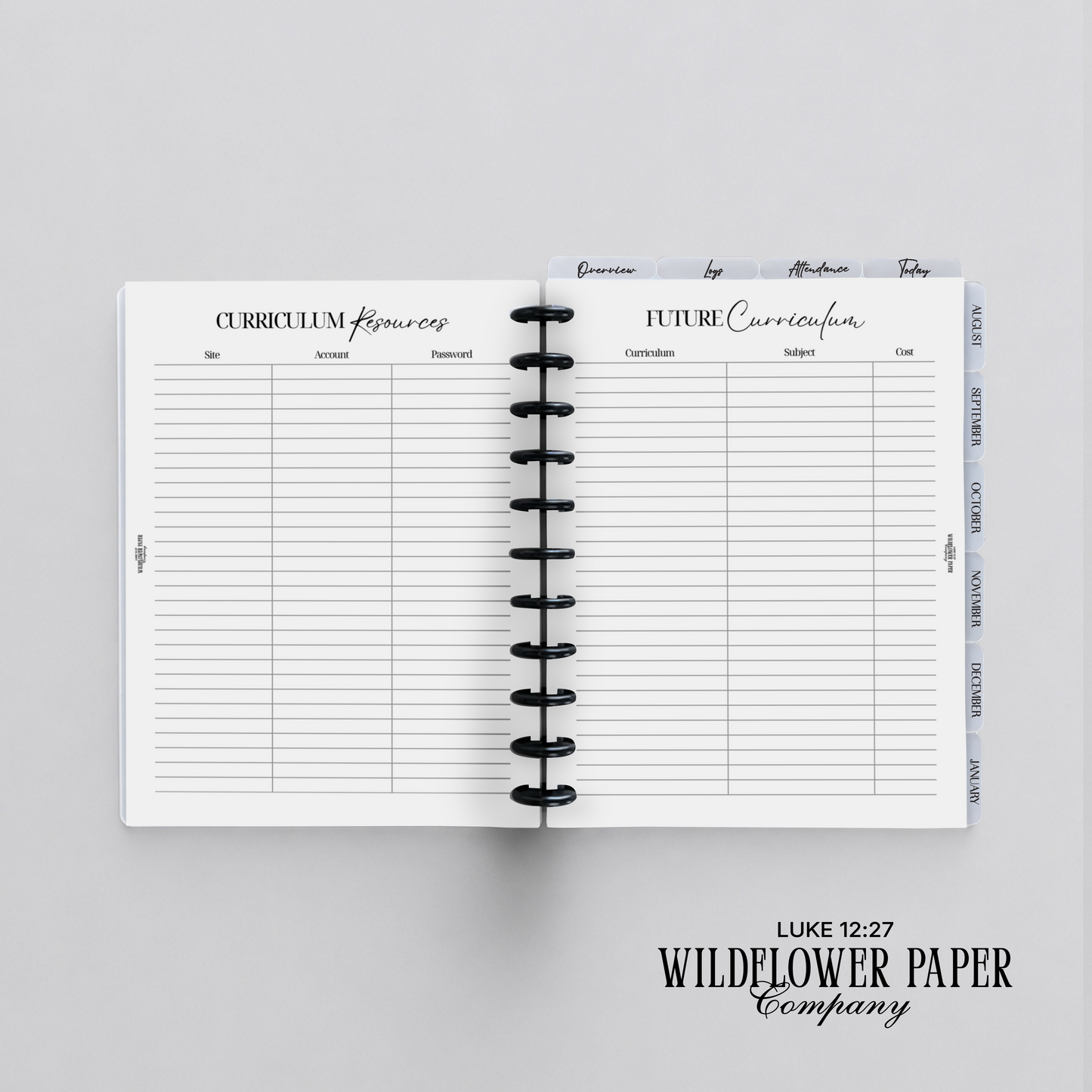 Christian Homeschool Planner (Digital File Only)