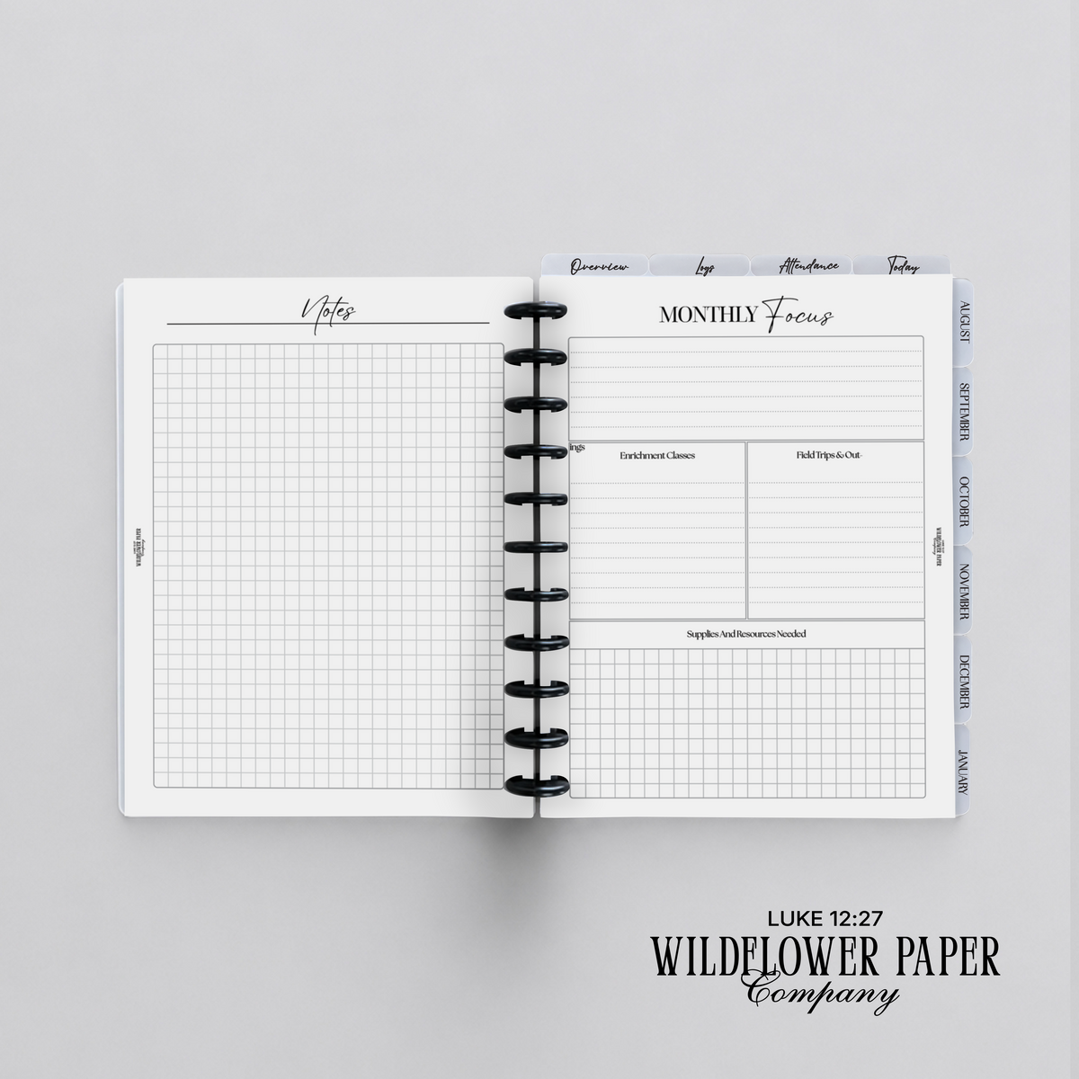 Christian Homeschool Planner (Digital File Only)