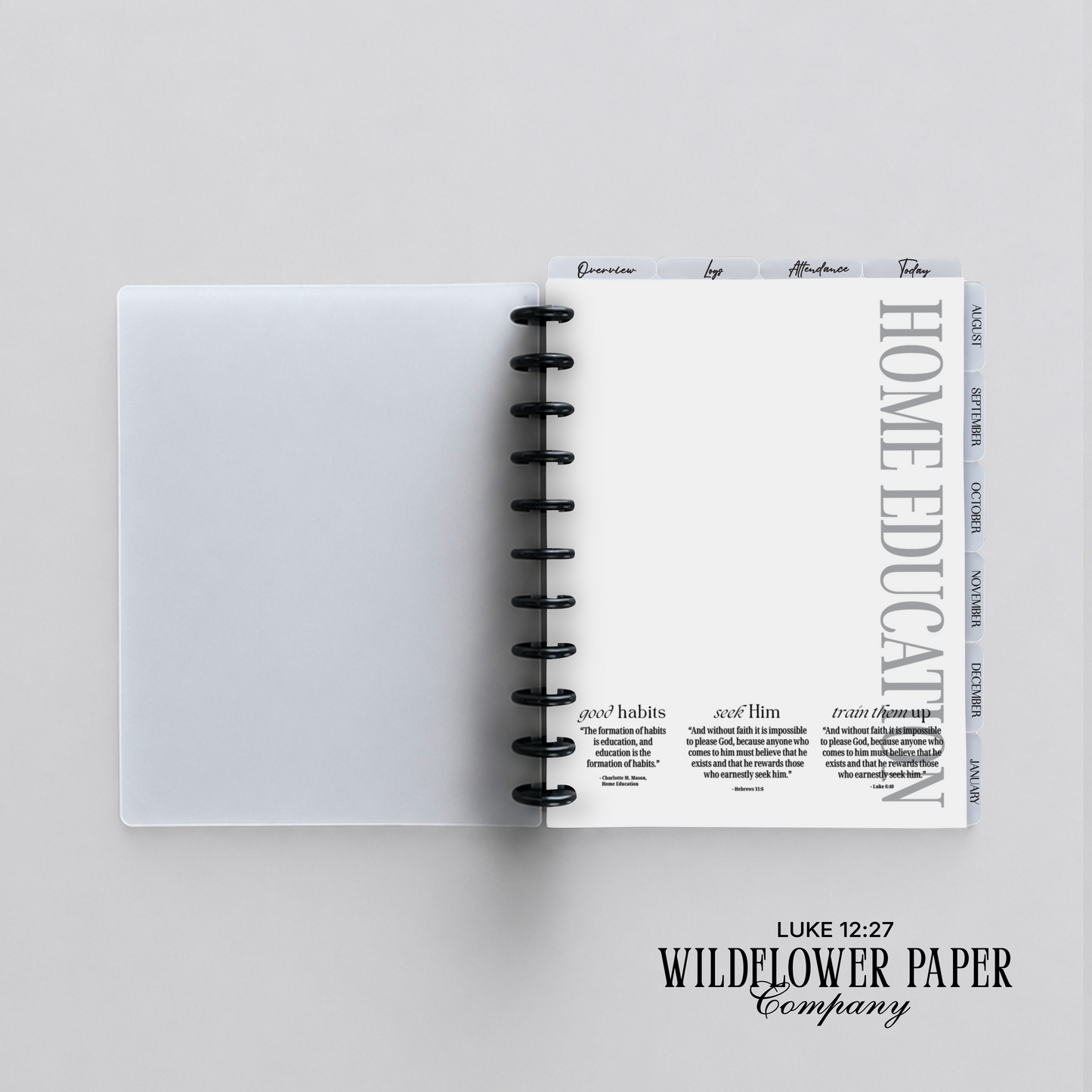 Christian Homeschool Planner (Digital File Only)